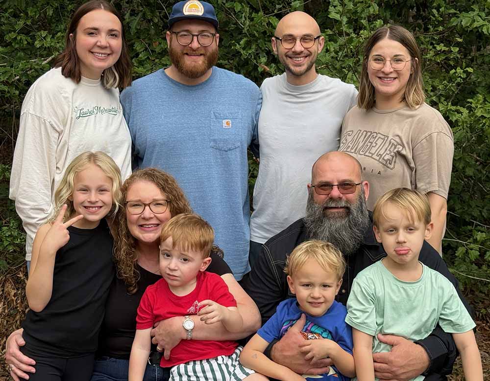 Shane Hindman with his family
